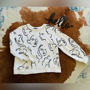 Zara Artsy Face Sweatshirt